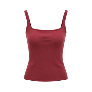 安尼欧蚕丝方领乳胶胸垫吊带背心