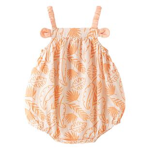 汤尼倍儿婴儿吊带包屁衣夏季薄款新生儿男女宝宝网眼背心三角哈衣