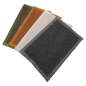 韩国全棉华夫格地垫纯色防滑厨房浴室脚垫客厅沙发垫床前卧室地毯