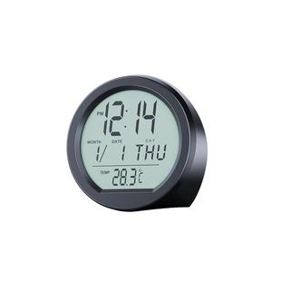 汽车内太阳能夜光小表车载表时钟电子表盘led数显车用时间显示器b