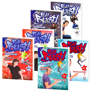 Full Blast B1+B2级原装进口MM Publications出版社青少儿版英语学习教材 美国初中小学生英语教科书欧盟共同语言框架CEFR青少版