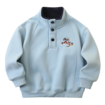 男童加绒卫衣秋冬装2025新款