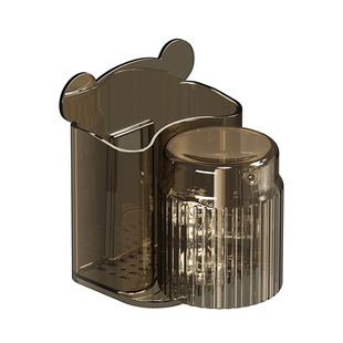 可爱放牙刷架牙杯漱口杯牙膏洗漱杯架子卫生间壁挂式置物架免打孔