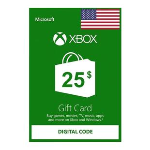 Xbox Live Gift Card $25 美服Windows Xbox Series充值卡25美元