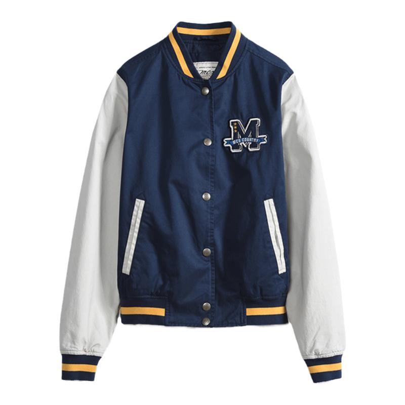 MCS女士春季新款防风外套小立领棒球服运动休闲单夹克CS21WJ007W