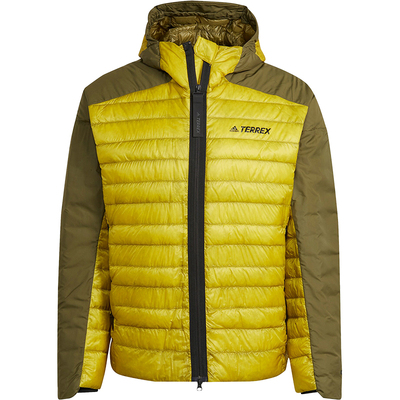 Adidas/阿迪达斯正品冬季男士保暖时尚拼接连帽休闲羽绒服HH9215