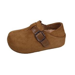 厚底内增高两穿勃肯鞋女款2025新款秋冬季加绒加厚保暖棉鞋子女鞋