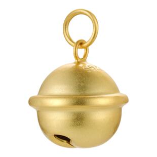 沙金包金保色在逃公主铃铛吊坠带圈球形编绳手链挂件diy手工饰品