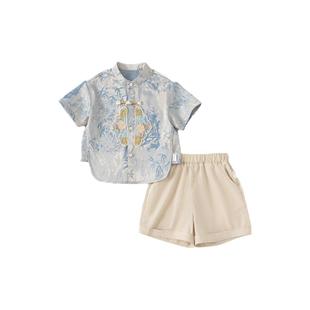 男童汉服周岁男宝礼服儿童唐装新中式秋冬小男孩衣服国风套装春秋