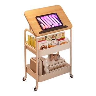 中古置物架可移动客厅复古茶几桌边卧室床头柜高颜值零食收纳架子