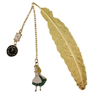 包邮爱丽丝兔子小王子书签文艺学生创意羽毛文具手工制作精美礼物