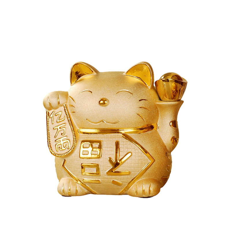 陶瓷招财猫储蓄罐创意储钱罐儿童卡通扑满存钱罐成人只进不出可取