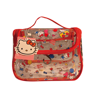 可爱hellokitty化妆包女便携大容量旅行手提护肤品收纳防水洗漱包