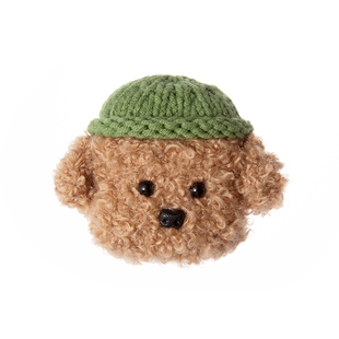 食瓦苹果蓝牙无线耳机airpodpro3保护套毛绒针织卡通软壳可爱泰迪狗创意情侣日韩卡通ins风硅胶手工定制