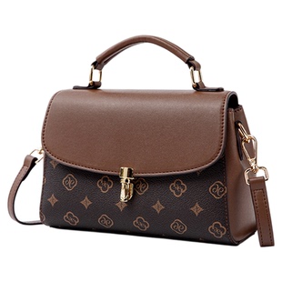 包包女2025新款高级感手提小方包简约老花包气质妈妈包女士斜挎包