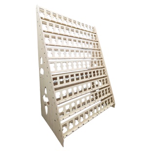 新品落地竖放三角手机支架木会议办公手机展示收纳充电散热