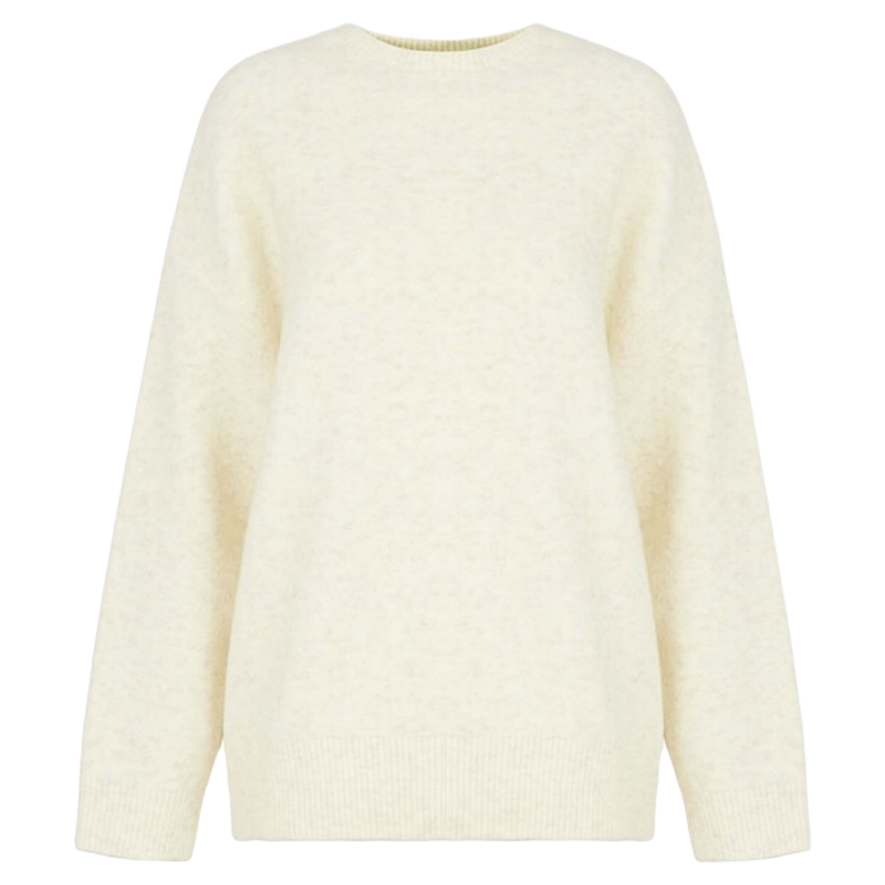 sdeer圣迪奥秋装女装时尚罗纹圆领肌理宽松针织衫S233Z35B8