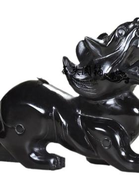 貔貅墨玉祝福平安现代客厅摆件