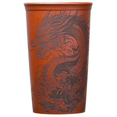 宜兴刻绘主人功夫茶杯