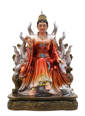 树脂九尾狐娘娘神像家用客厅摆件