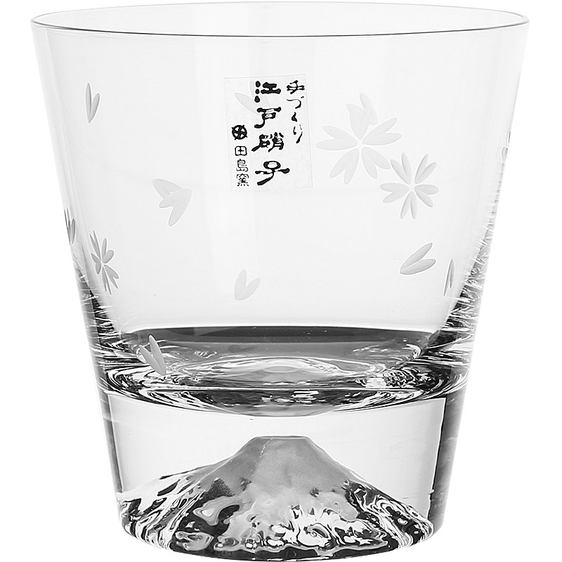 日本进口江户硝子樱花威士忌洋酒