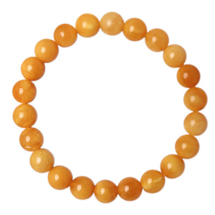 精品老蜜蜡 天然蜜蜡回流花蜡单圈手链女款蜜蜡手链支持复检