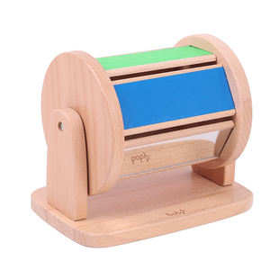 boby蒙氏早教益智玩具实木滚动纺织鼓教具宝宝婴儿启蒙专注力训练