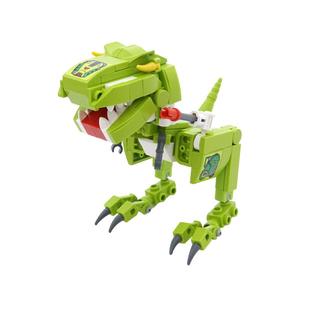 启蒙超级变机兽魔方拼装积木玩具动物恐龙霸王龙男孩智力儿童益智