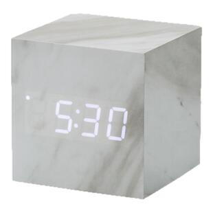 NITORI宜得利家居 简约家用数字时钟卧室床头柜闹钟 LED电子钟usb