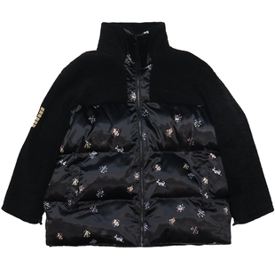 半闲集＜八仙＞棉服羊羔绒绸缎拼接超厚棉服羽绒服冬季上衣外套男