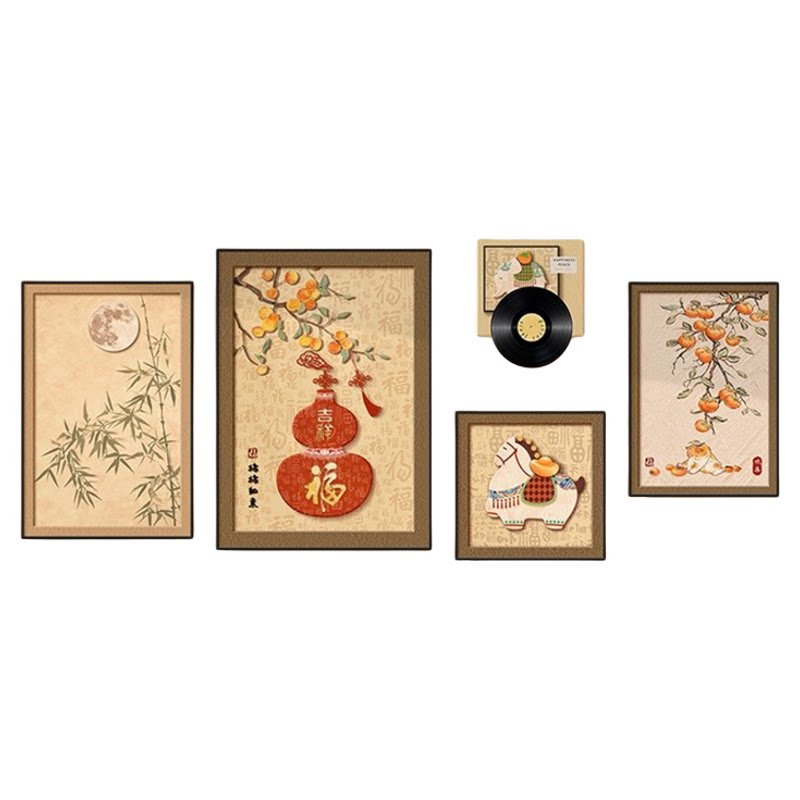 新中式客厅沙发背景墙装饰画