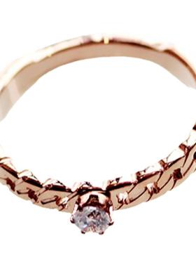 克拉钻日式轻奢戒指女裸钻日韩版