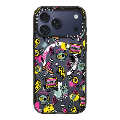 （13-17 Series）ERMUCASE“BRAINS!!!霓虹骷髅闪电 苹果iPhone17ProMax/17Pro/Air/16ProMax15Pro磁吸手机壳