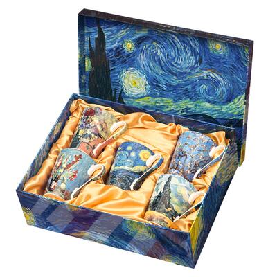 梵高大容量潮流油画礼盒装陶瓷杯