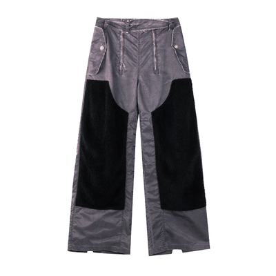 先验仿马毛双膝德工裤