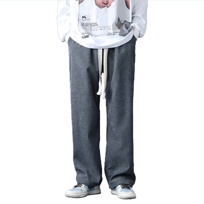 裤子春秋直筒休闲长裤灯芯绒