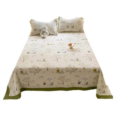 无印良品小清新全棉磨毛床单单件