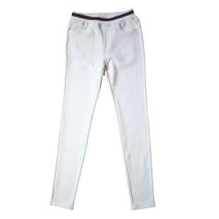 打底裤女外穿弹力薄款紧身女裤高腰新款春季杏色新款白色小脚裤子