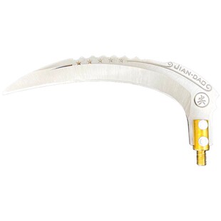 无焊接钓鱼割水草弯刀加厚铜接头8mm通用镰刀头便携野钓打窝芦苇