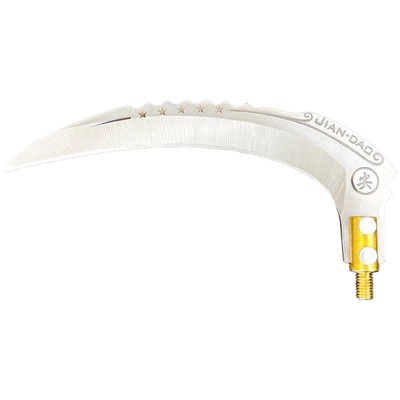 无焊接钓鱼割水草弯刀加厚铜接头8mm通用镰刀头便携野钓打窝芦苇