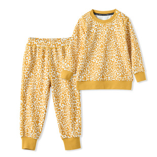 RYSONMOON秋冬款保暖A类男女儿童家居服趣味圈圈睡衣秋衣裤套装