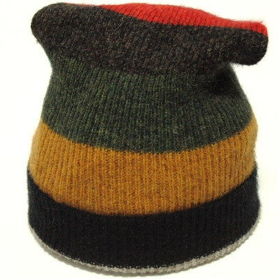 新西兰英伦复古针织羊毛条纹帽子