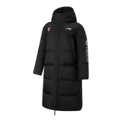 李宁男子长款羽绒服宽松过膝外套