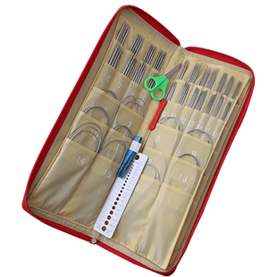 毛衣针编织工具全套装不锈钢的环形针循环针棒针工具新手初学者