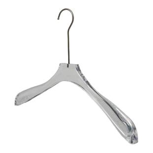 服装店男女装儿童亚克力透明水晶衣架硅胶植绒防滑衣挂裤夹定制