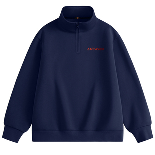Dickies帝酷适立领半拉链卫衣男2026新款重磅质感男生百搭套头衫A