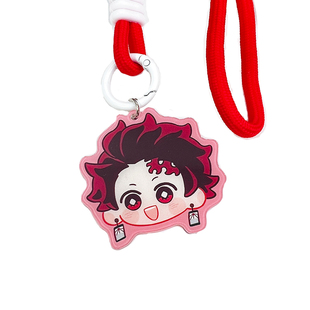 漫萌铺鬼灭之刃周边蜜璃手机挂件可爱善逸钥匙扣无一郎手腕绳富冈