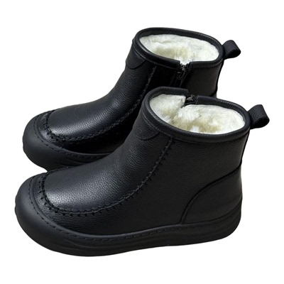 真皮软底妈妈短靴冬季加绒加厚保暖棉鞋羊毛防滑不累脚厚底皮鞋女