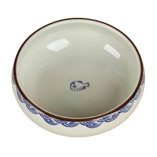 陶瓷笔洗书法专用景德镇海鱼毛笔水盂文房四宝国画复古大号笔洗缸