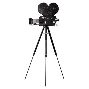 老式电影放映机模型摆件复古怀旧大型三脚架胶片摄像机照相机道具
